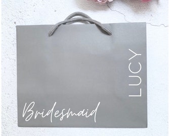 Bridesmaid or groomsmen personalised gift bag, bridal party gifts, wedding morning gift bags, bridesmaid proposal, groomsmen thank you gifts