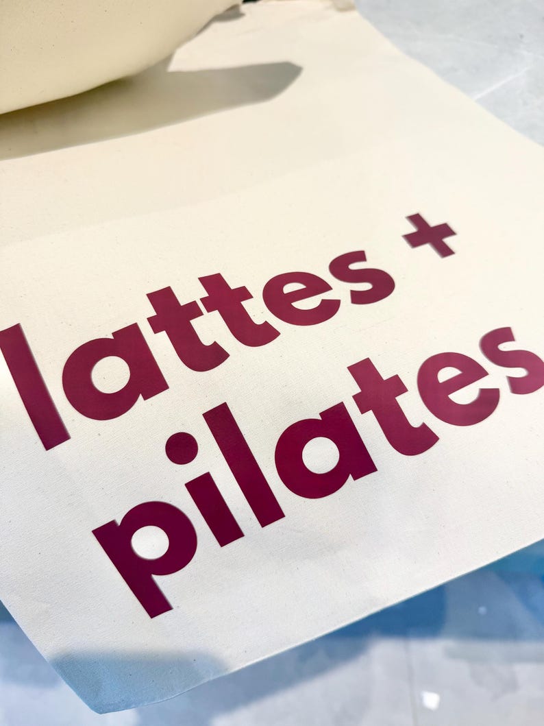 Bolsa de Pilates y Lattes, Bolsa para Pilates Reformer, Accesorios de Pilates, Regalo para Instructora de Pilates, Bolsa de Entrenamiento, Regalo de Cumpleaños para Hermana o Amiga, Café imagen 12