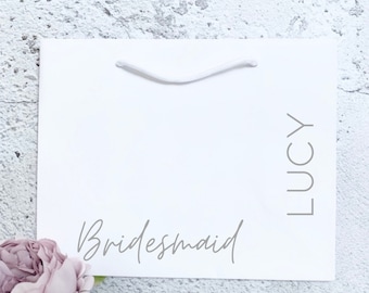 Bridesmaid or groomsmen personalised gift bag, bridal party gifts, wedding morning gift bags, bridesmaid proposal, groomsmen thank you gifts