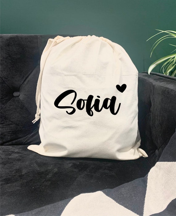Personalised Name Drawstring Bag Gift Girl School Pe Bag Etsy
