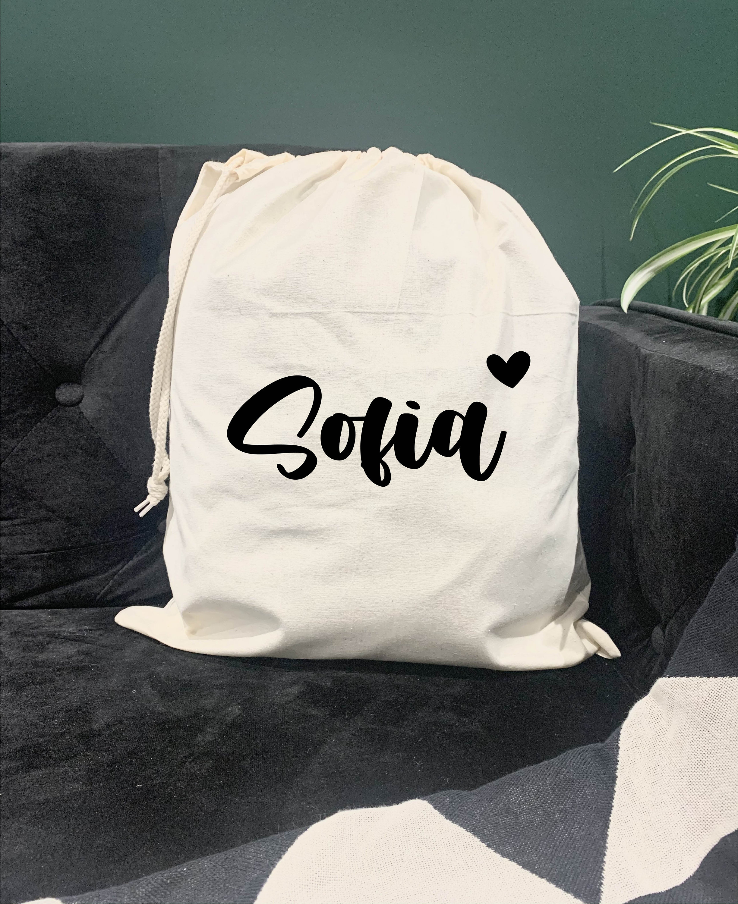Personalised Name Drawstring Bag, Gift Girl School Pe Bag, Birthday ...