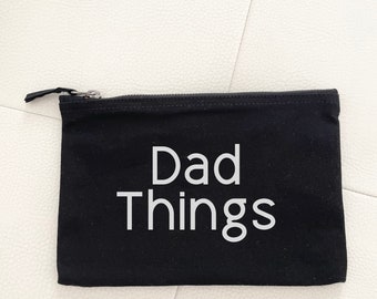 Dad Things Pouch, Vaderdagcadeau van kinderen, Pouch om in papa's auto te bewaren, New Dad Gift, Dad Travel Accessoires, Step Dad Gift, Tech Case