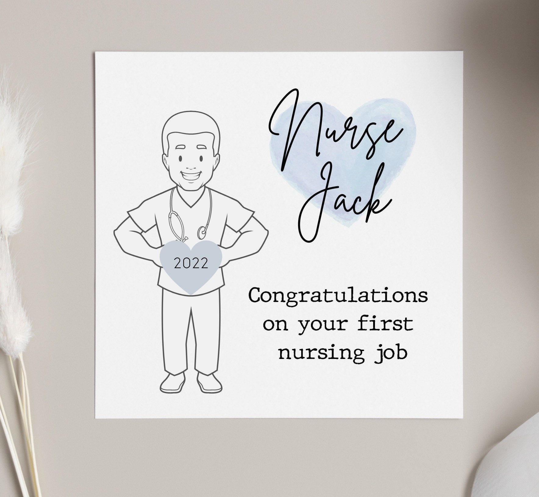 Congratulations on First Nursing Job, Personalised Nurse Card, Card for  Newly Qualified Nurse First NHS Job -  Canada