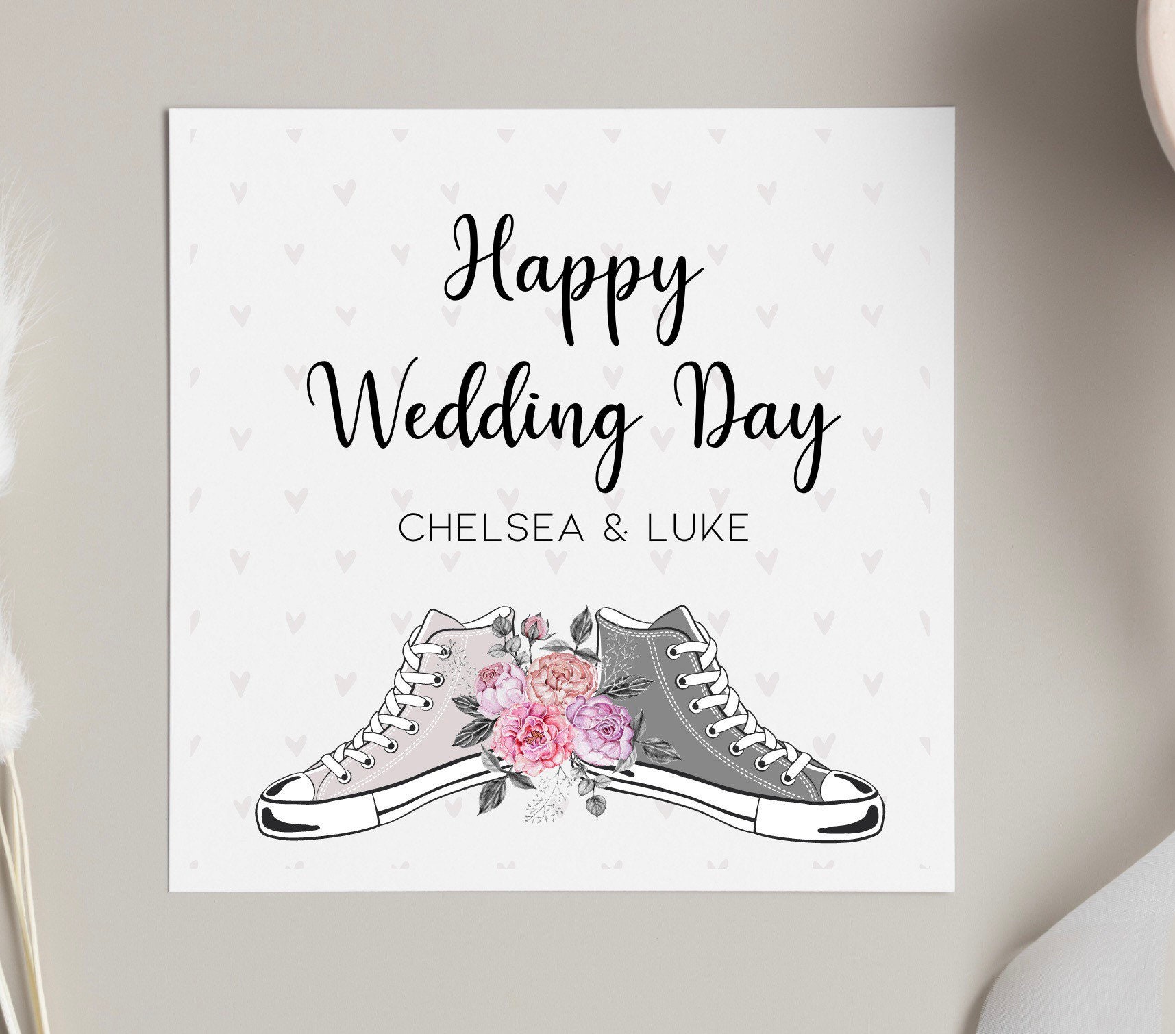 Happy Wedding Day Card Personalised Wedding Card for Friends. - Etsy