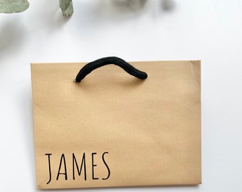 Gift bag, Personalised Groomsmen Gift bags, Luxury Rope Handle Gift Bag for Best Man Presents, Wedding Gift Bags