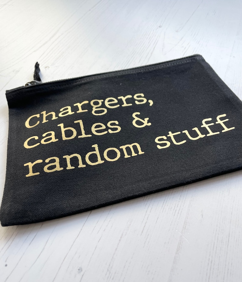 Chargers and Cables Bag Pouch for Cables and Random Stuff Etsy