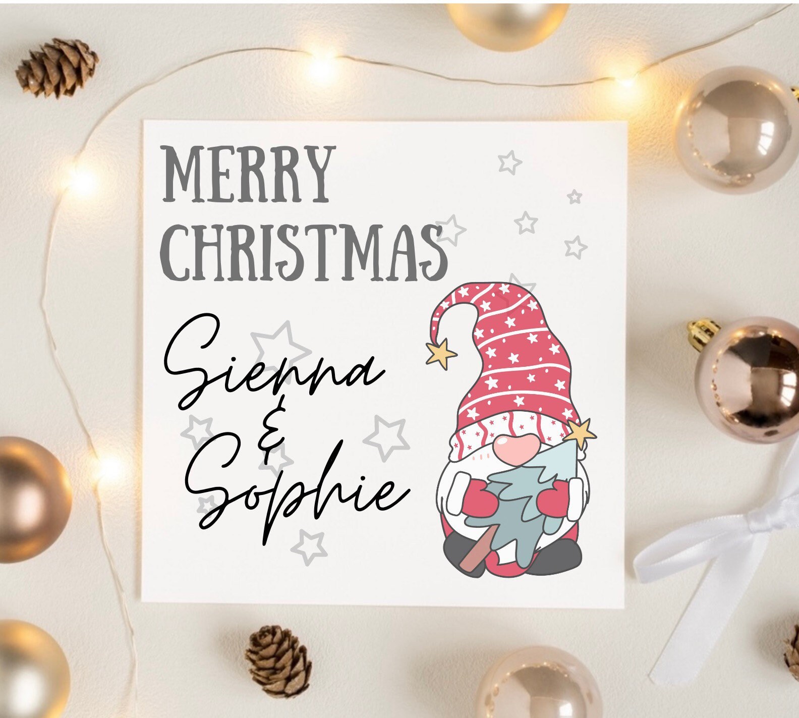Personalised Merry Christmas Children Card Santa Gonk Card Etsy Personalised Merry Christmas Children Card Santa Gonk Card Etsy