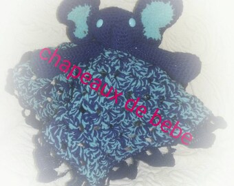 Elephants on parade lovey blanket