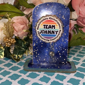 Team Johnny • Nurse Badge Reel• Health Care Badge Reel • Medical Professional Badge Reel• Funny•Blue