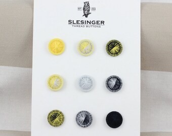Tarjeta de muestra de diseñador n.º 13 - BOTONES VINTAGE DE SLESINGER Victoria 26 pulg. (15,5 mm) - Lee la descripción***