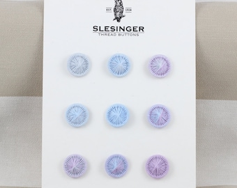 Tarjeta de muestra de diseñador No. 12 - BOTONES VINTAGE DE SLESINGER Victoria 26" (15,5 mm) - Lea la descripción***