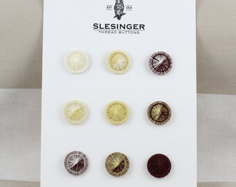 Tarjeta de muestra de diseñador n.º 05 - BOTONES VINTAGE DE SLESINGER Victoria 26 pulg. (15,5 mm) - Lee la descripción***
