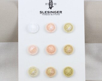 Tarjeta de muestra de diseñador No. 03 - BOTONES VINTAGE DE SLESINGER Victoria 26" (15,5 mm) - Lea la descripción***