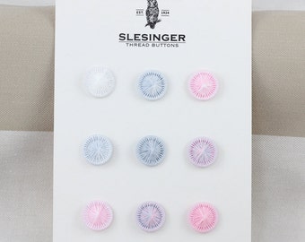 Tarjeta de muestra de diseñador n.º 06 - BOTONES VINTAGE DE SLESINGER Victoria 26 pulg. (15,5 mm) - Lee la descripción***