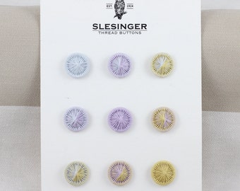 Tarjeta de muestra de diseñador n.º 04 - BOTONES VINTAGE DE SLESINGER Victoria 26 pulg. (15,5 mm) - Lee la descripción***