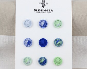 Tarjeta de muestra de diseñador n.º 14 - BOTONES VINTAGE DE SLESINGER Victoria 26 pulg. (15,5 mm) - Lee la descripción***