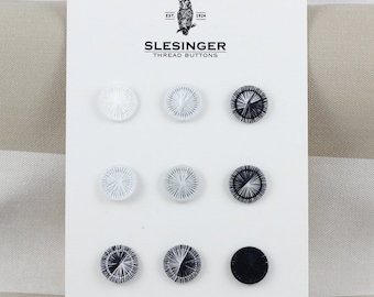 Tarjeta de muestra de diseñador n.º 07 - BOTONES VINTAGE DE SLESINGER Victoria 26 pulg. (15,5 mm) - Lee la descripción***
