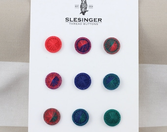 Tarjeta de muestra de diseñador n.º 21 - BOTONES VINTAGE DE SLESINGER Victoria 26 pulg. (15,5 mm) - Lee la descripción***