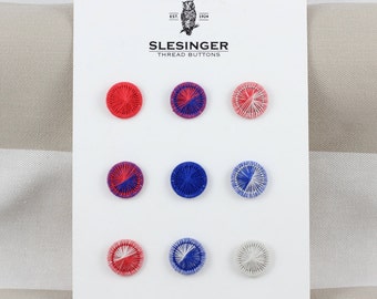 Tarjeta de muestra de diseñador n.º 16 - BOTONES VINTAGE DE SLESINGER Victoria 26 pulg. (15,5 mm) - Lee la descripción***