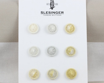 Tarjeta de muestra de diseñador n.º 02 - BOTONES VINTAGE DE SLESINGER Victoria 26 pulg. (15,5 mm) - Lee la descripción***