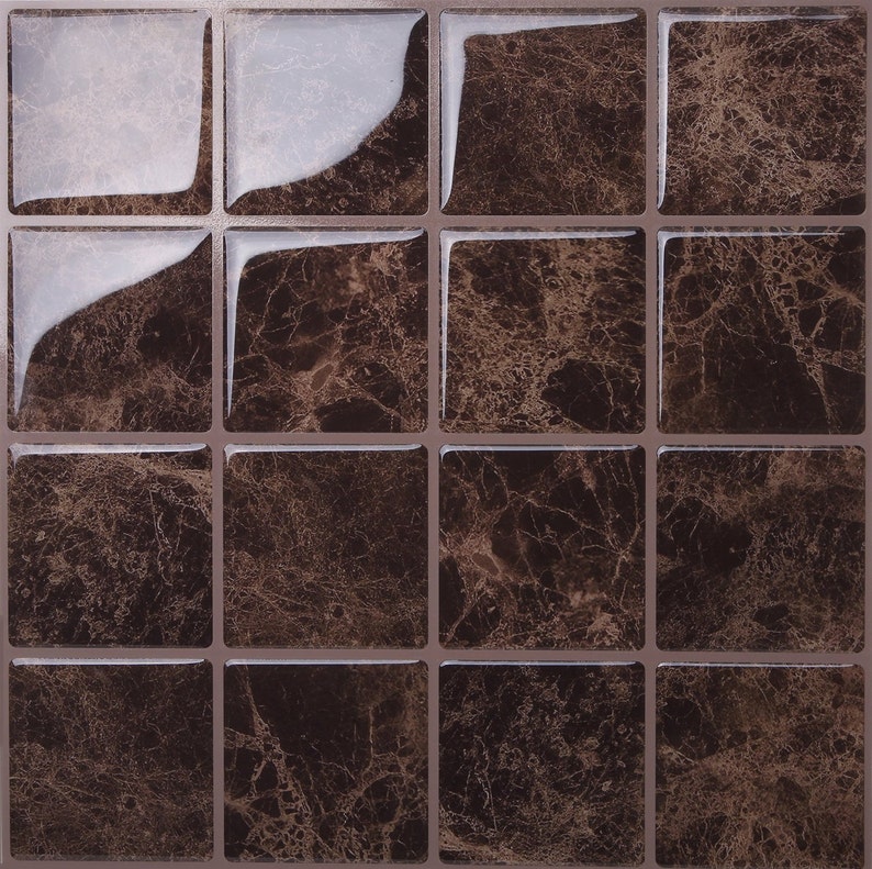 Tic Tac Tiles High Quality Mosaic L And Stick Wall Tile In Marmo Marte 1 Sheet