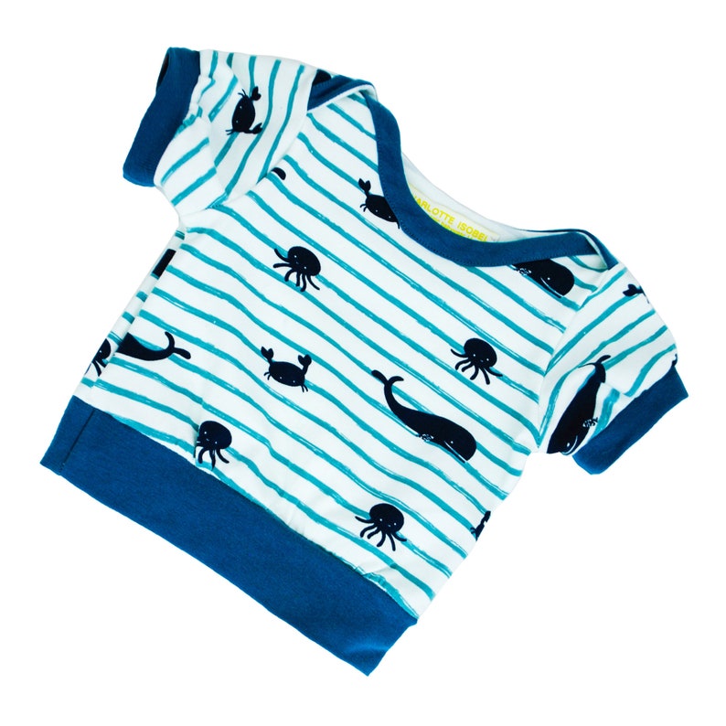 Organic Baby Clothes Boho Baby Clothes Deep ocean baby T-shirt perfect for a Nautical Baby Shower Theme