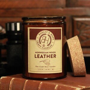 Norwegian Wood Leather Candle | Leather Candle