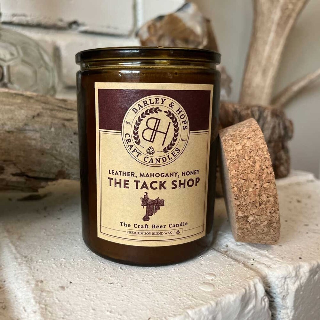 The Tack Shop Candle Horse Lover Candle Equestrian Candle Masculine