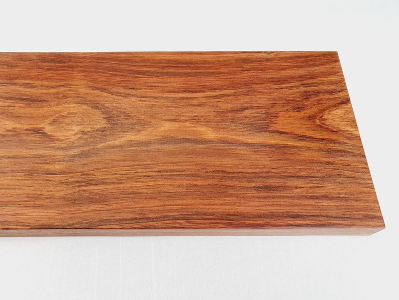 Jatoba massief houten plank 14-24 cm diep / 2,8 cm dik diverse lengtes Jatoba Solid wandplank, wandplank, zwevende plank / houten plank afbeelding 7