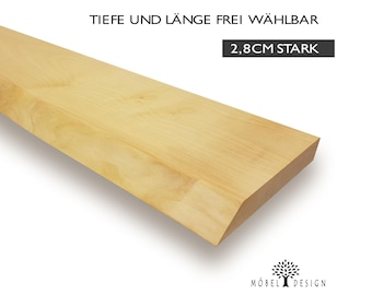 Wandplank met boomrand massief esdoorn zwevende houten plank wandplank zwevend
