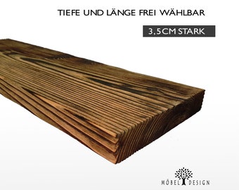 Altholz Wandregal - 19cm tief / 3,5cm stark - Schweberegal - Schwebebrett - Steckboard - Wandregal Schwebend -