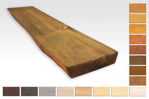 Rustic Solid Wood Wall Shelf With Tree Edge 23 Bookshelf - Solid Wood Wall Bookshelves Rustic Solid Wood Wall Shelf With Tree Edge 23 Bookshelf - Solid Wood Wall Bookshelves
