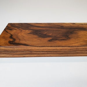 Étagère en bois massif Zebrano 14-24 cm de profondeur / 4,5 cm d'épaisseur / différentes longueurs étagère murale étagère murale flottante en bois massif en bois de zebrano image 3