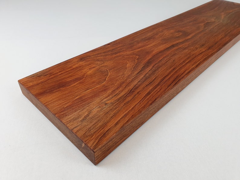 Jatoba massief houten plank 14-24 cm diep / 2,8 cm dik diverse lengtes Jatoba Solid wandplank, wandplank, zwevende plank / houten plank afbeelding 6