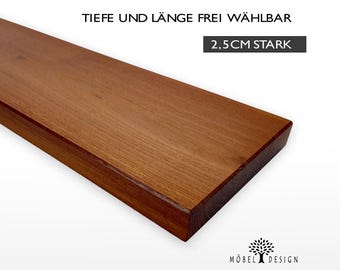 Estante de pared de madera maciza de acacia de 14-24 cm de profundidad / 2,5 cm de grosor - tablero de pared / estante de madera