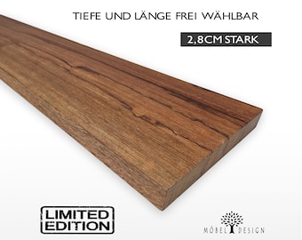Estantería de madera maciza Etimoe de 14-24 cm de profundidad / 2,8 cm de grosor - varias longitudes - Etimoe solid - estantería de pared, estantería flotante / estantería de madera, tipo nogal