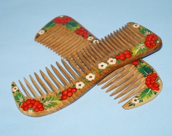 Peines decorativos Peine para el cabello Peine de madera Regalo de belleza Cuidado natural del cabello Peine de madera Peine para peinar Peine decorativo Accesorios de madera Idea de regalo