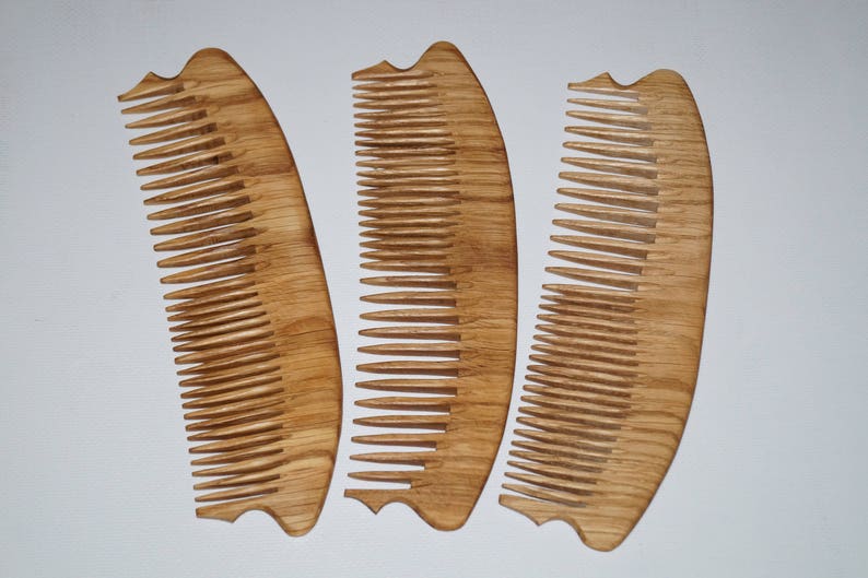 Wooden Combs Wooden Hair Comb Natural Comb Oak Combs Wood Etsy