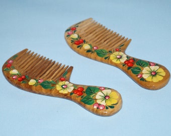 Peine de madera Peine de madera de bolsillo Peine de bolsillo Peine pequeño Regalo ucraniano Peine hecho a mano Regalo para ella Peine de madera Idea de regalo Peine ecológico Peines de madera