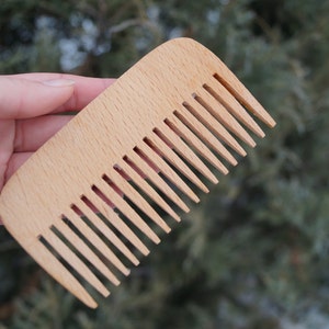 Wooden comb Comb Handmade Hand-painted comb Natural comb Wooden hairbrush Gift for girlfriend Gift for her image 5