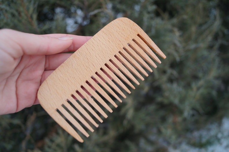 Wooden comb Comb Handmade Hand-painted comb Natural comb Wooden hairbrush Gift for girlfriend Gift for her image 5