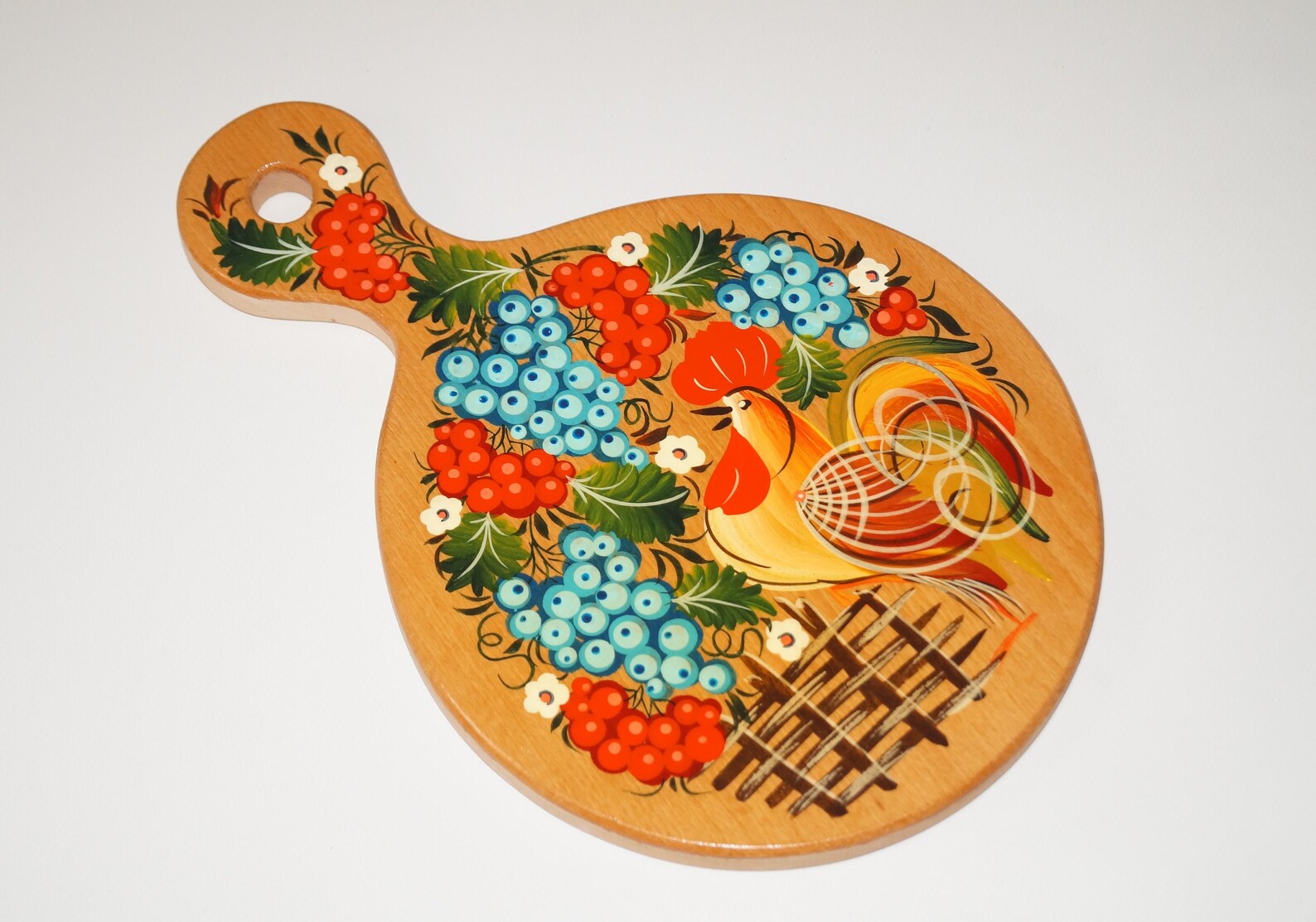 Chopping Board Handpainted Wooden Board Ukrainian Gift Etsy