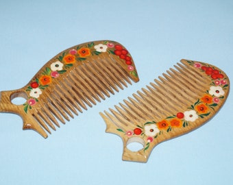 Wooden gift Natural Comb handmade Wooden comb Oak comb Hair comb Beard grooming comb Natural wood comb Anniversary gift Women comb