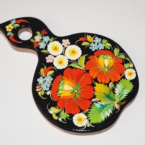 Hand painted board Small board Wood board Handpainted decor Kitchen wall decor Original gift Wooden cutting board Hand painted Painted board