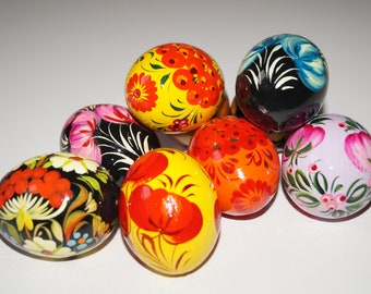 9er Set Ostereier Bemalte Eier Osterschmuck Holzeier Bemalte Ostereier Ostereier Geschenk Frohe Ostern Deko Ostereier