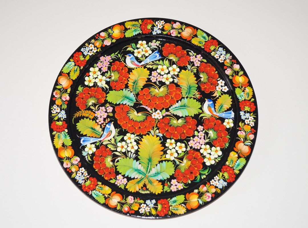 Decorative Plate Oil Plate Wall Decor Plate Hand Painted Etsy