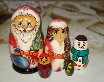Nesting dolls Wooden toys Matryoshka doll Babushka toys Ethnic Doll Original painting Ukraine matreshka Home Decor Gift for kids