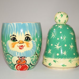 Big wooden box Matryoshka box Hand painted Wood container Painted storage jar Made in Ukraine Kitchen canister Interesting box Gift for her