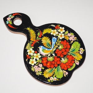 Hand painted board Small board Wood board Handpainted decor Kitchen wall decor Original gift Wooden cutting board Hand painted Painted board