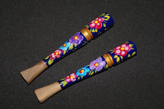 Set and 2 pieces Cigarette holder Wooden mouthpiece Gift for smoker Smoking cigarette Painted holder Holder for cigarette Handmade holder